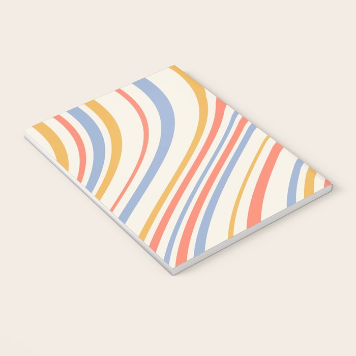 Wavy Stripes XXIII - Retro Summer Notebook Gallery Image 3