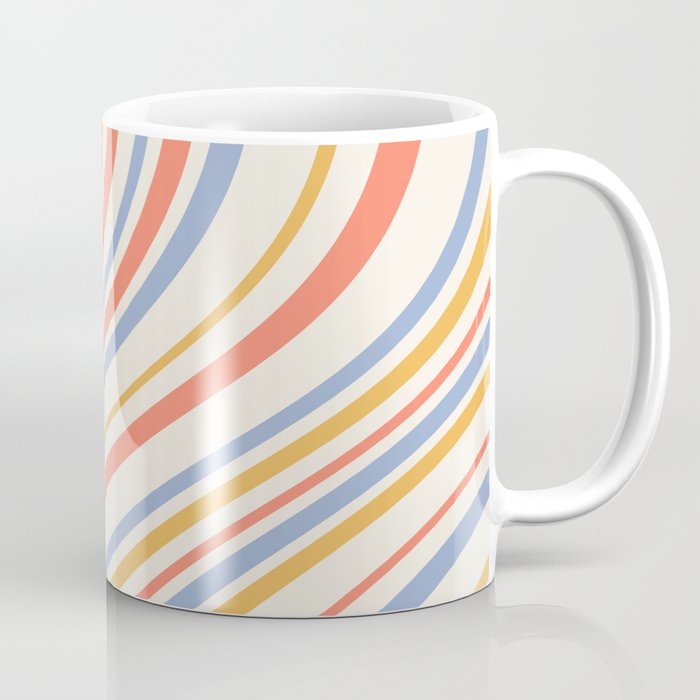 Wavy Stripes XXIII - Retro Summer Coffee Mug Gallery Image 1