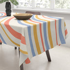 Wavy Stripes XXIII - Retro Summer Tablecloth Gallery Image 3