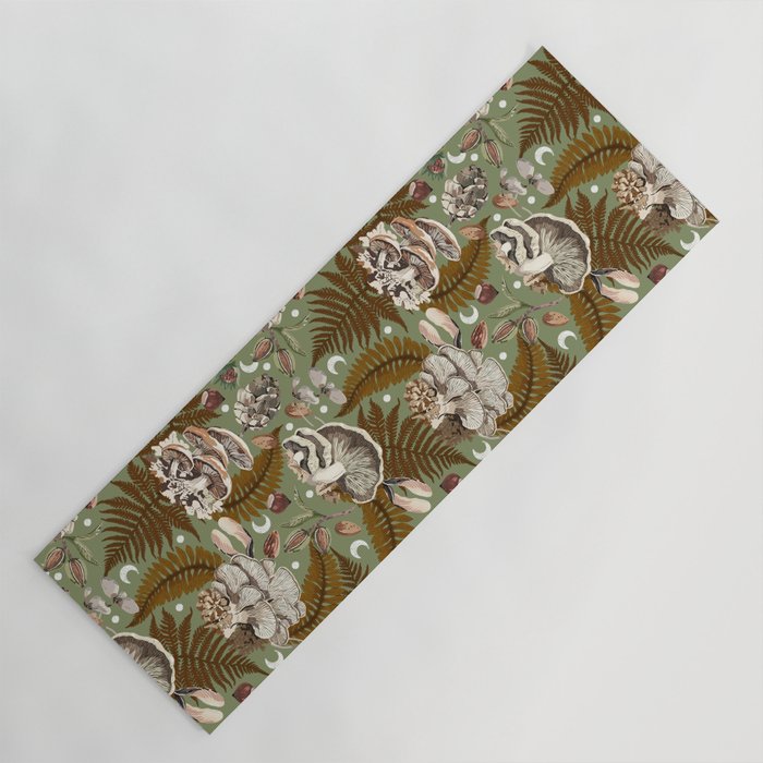 Mushrooms in moon forest G Yoga Mat Gallery Image 1