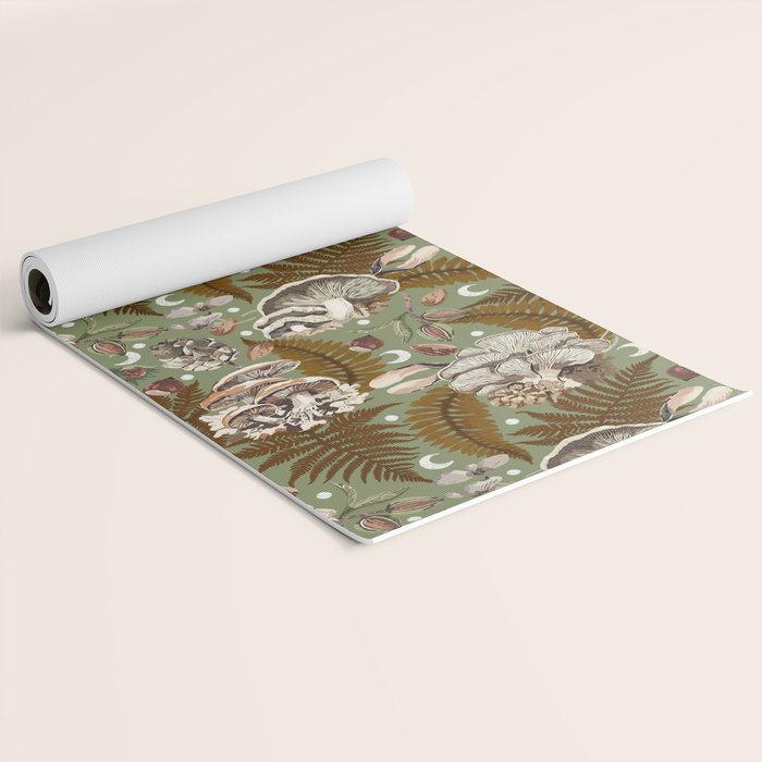 Mushrooms in moon forest G Yoga Mat Gallery Image 2