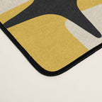 Retro Mid Century Modern Abstract Pattern 224 Blue and Yellow Desk Mat Gallery Image 4