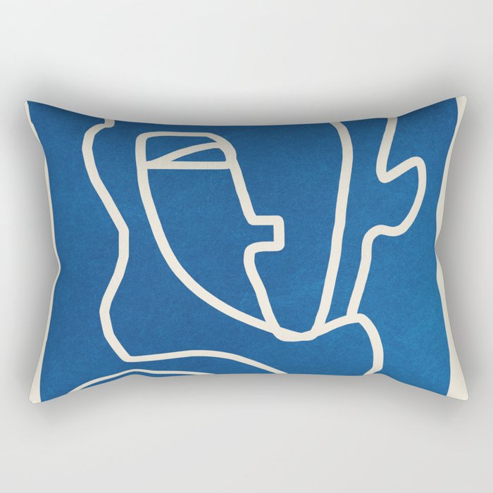 Abstract Minimal Woman Portrait Rectangular Pillow Gallery Image 1
