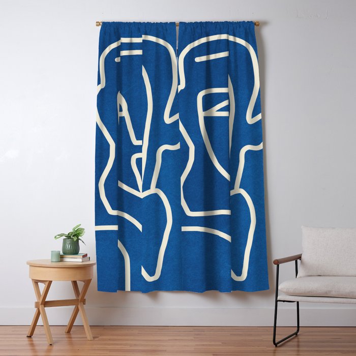Abstract Minimal Woman Portrait Window Curtain Gallery Image 5