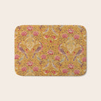 William Morris Seasons by May Melsetter Bird Pattern Saffron Gold Yellow Bath Mat Gallery Image 1