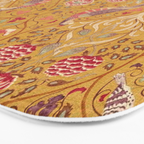 William Morris Seasons by May Melsetter Bird Pattern Saffron Gold Yellow Bath Mat Gallery Image 3