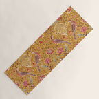 William Morris Seasons by May Melsetter Bird Pattern Saffron Gold Yellow Yoga Mat Gallery Image 1