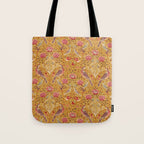 William Morris Seasons by May Melsetter Bird Pattern Saffron Gold Yellow Tote Bag Gallery Image 1