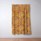 William Morris Seasons by May Melsetter Bird Pattern Saffron Gold Yellow Window Curtain Gallery Image 3