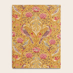 William Morris Seasons by May Melsetter Bird Pattern Saffron Gold Yellow Notebook Gallery Image 4