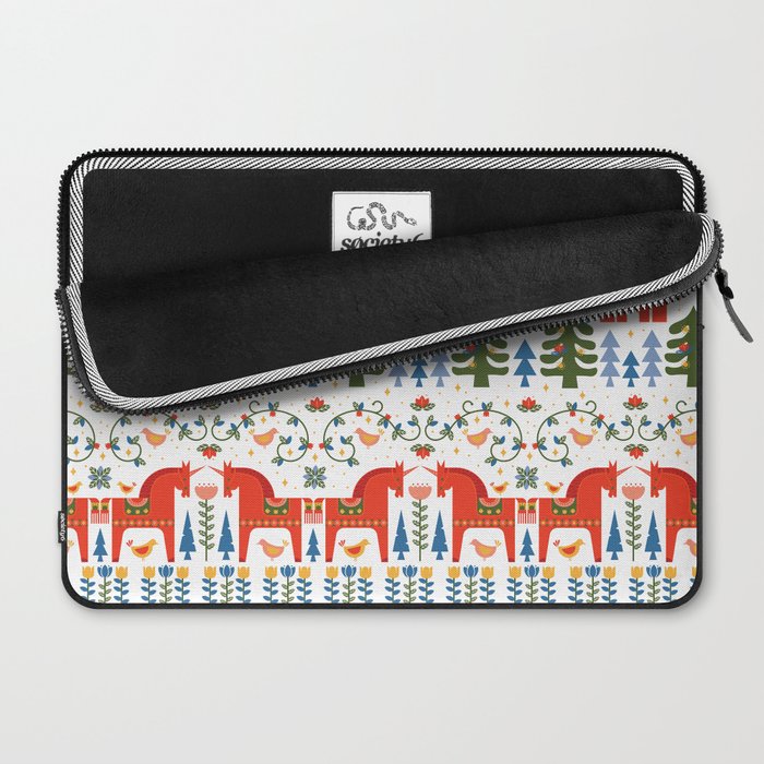 Scandinavian Fairytale - Green + Red Laptop Sleeve Gallery Image 2