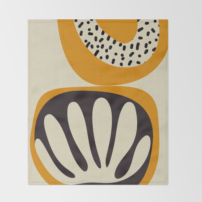 mid century matisse art Throw Blanket Gallery Image 2