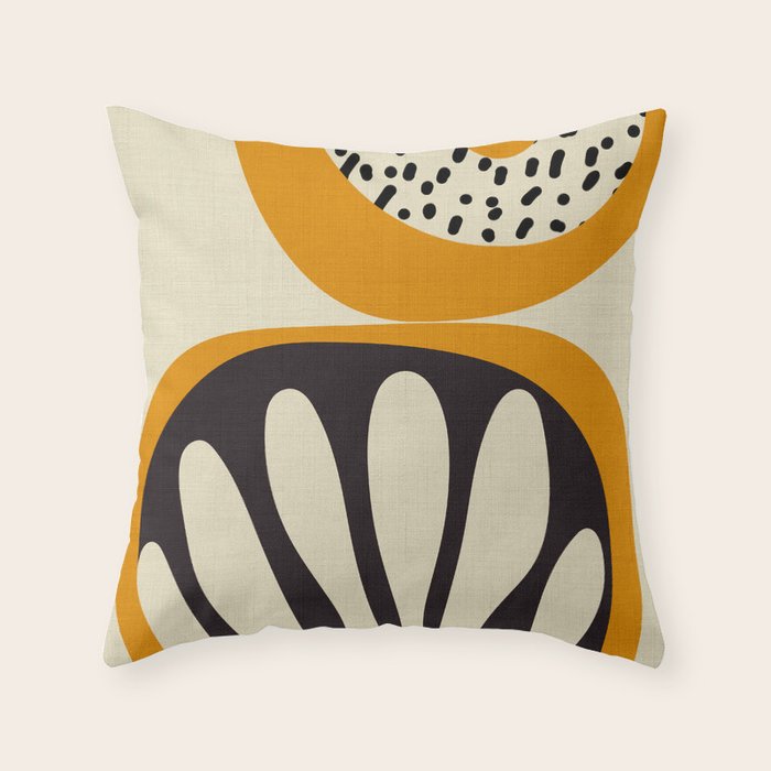 mid century matisse art Throw Pillow Gallery Image 1