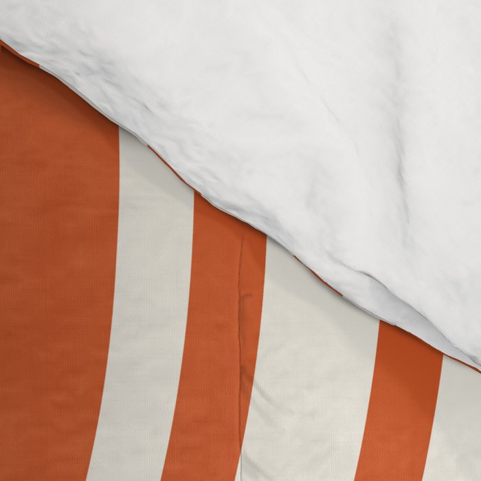 Wavy Stripes XLVIII - Bright Retro Red Comforter Gallery Image 4