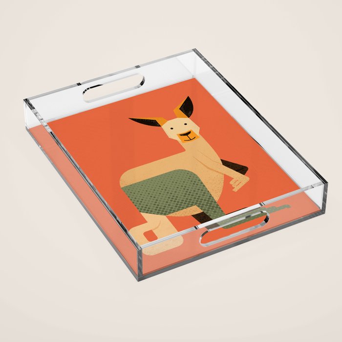 Whimsy Kangaroo Acrylic Tray Gallery Image 1