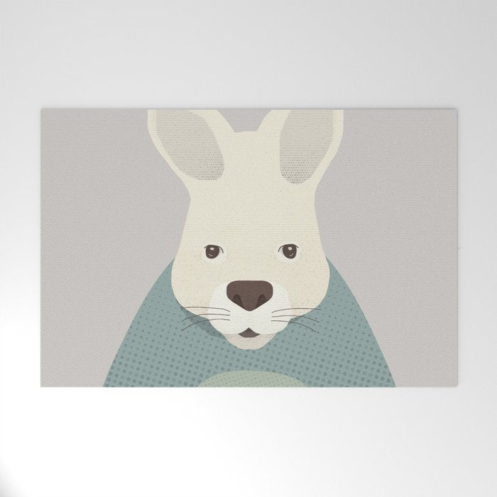 Whimsy Kangaroo, Animal Portrait Welcome Mat Gallery Image 1