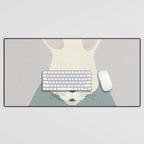 Whimsy Kangaroo, Animal Portrait Desk Mat Gallery Image 1