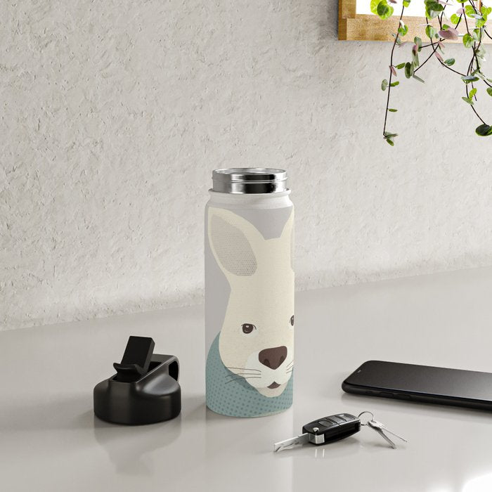 Whimsy Kangaroo, Animal Portrait Water Bottle Gallery Image 4