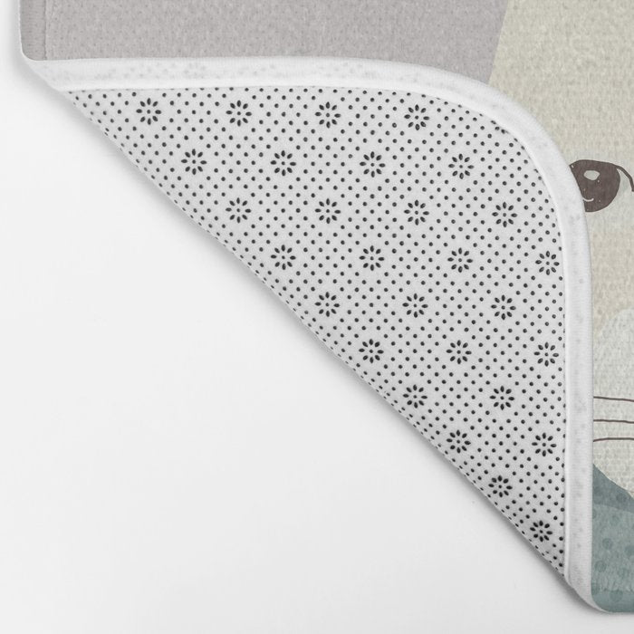 Whimsy Kangaroo, Animal Portrait Bath Mat Gallery Image 2