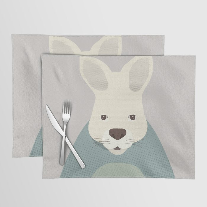 Whimsy Kangaroo, Animal Portrait Placemat Gallery Image 1