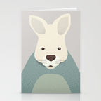 Whimsy Kangaroo, Animal Portrait Stationery Card Gallery Image 2