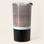 Mid Century Modern Minimalist Art Colorblock Rothko Inspired Squares Grey and Black Simple Abstract Travel Mug Gallery Image 2