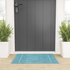 Casablanca Aqua Kilim Welcome Mat Gallery Image 3