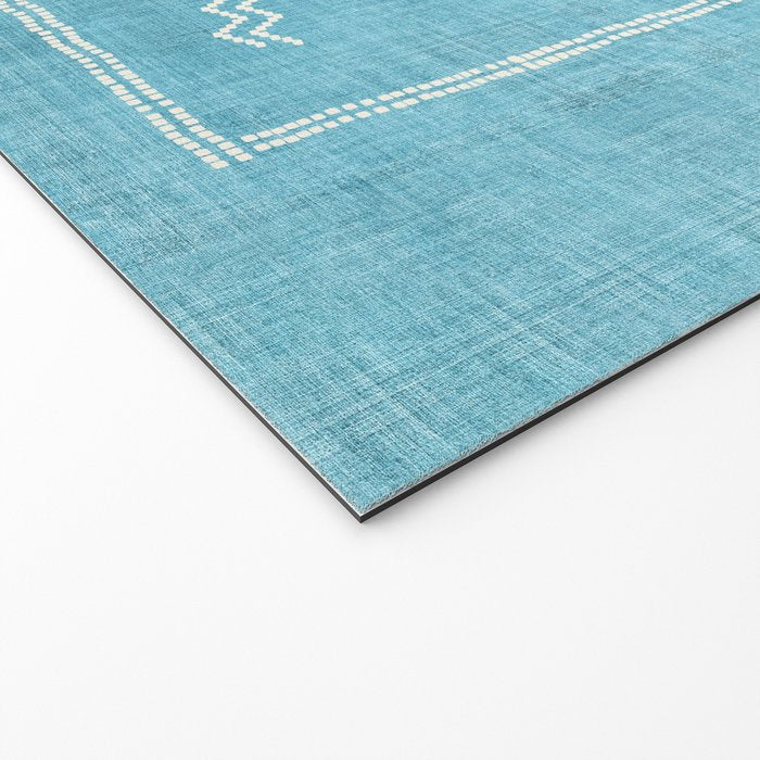 Casablanca Aqua Kilim Welcome Mat Gallery Image 2