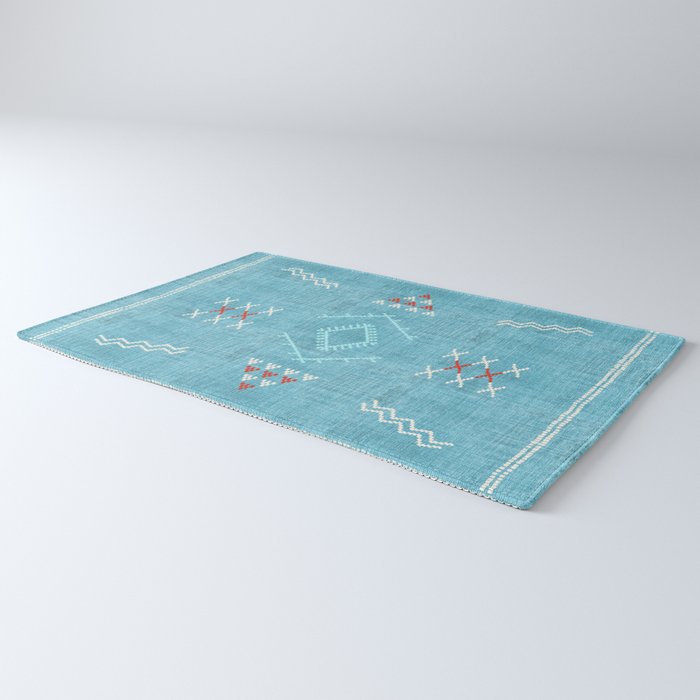 Casablanca Aqua Kilim Rug Gallery Image 3