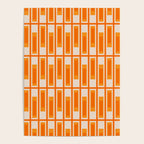 Mid Century Modern Geometric Lexington Ave Pattern in 70s Orange Tones Poster Gallery Image 4