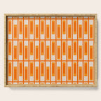 Mid Century Modern Geometric Lexington Ave Pattern in 70s Orange Tones Serving Tray Gallery Image 1
