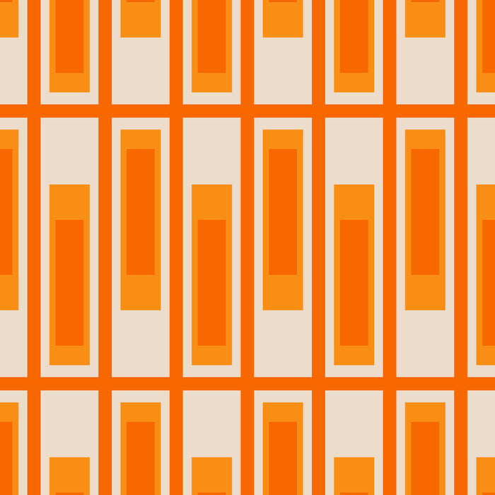 Mid Century Modern Geometric Lexington Ave Pattern in 70s Orange Tones Coffee Mug Gallery Image 2
