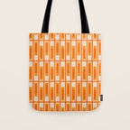 Mid Century Modern Geometric Lexington Ave Pattern in 70s Orange Tones Tote Bag Gallery Image 1