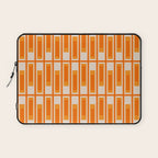 Mid Century Modern Geometric Lexington Ave Pattern in 70s Orange Tones Laptop Sleeve Gallery Image 1