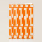 Mid Century Modern Geometric Lexington Ave Pattern in 70s Orange Tones Stationery Card Gallery Image 2