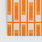 Mid Century Modern Geometric Lexington Ave Pattern in 70s Orange Tones Poster Gallery Image 3