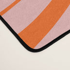 Groovy Retro Modern Liquid Swirl Pink and Orange Abstract Pattern Desk Mat Gallery Image 4