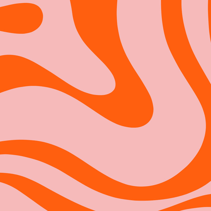 Groovy Retro Modern Liquid Swirl Pink and Orange Abstract Pattern Coffee Mug Gallery Image 2