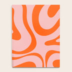 Groovy Retro Modern Liquid Swirl Pink and Orange Abstract Pattern Notebook Gallery Image 4