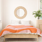 Groovy Retro Modern Liquid Swirl Pink and Orange Abstract Pattern Duvet Cover Gallery Image 3