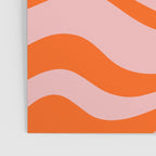 Groovy Retro Modern Liquid Swirl Pink and Orange Abstract Pattern Poster Gallery Image 3