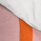 Groovy Retro Modern Liquid Swirl Pink and Orange Abstract Pattern Comforter Gallery Image 4