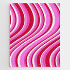 Wavy Stripes XVII - Y2K Pink and Red Jigsaw Puzzle Gallery Image 1