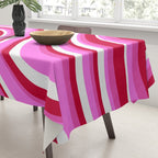 Wavy Stripes XVII - Y2K Pink and Red Tablecloth Gallery Image 3