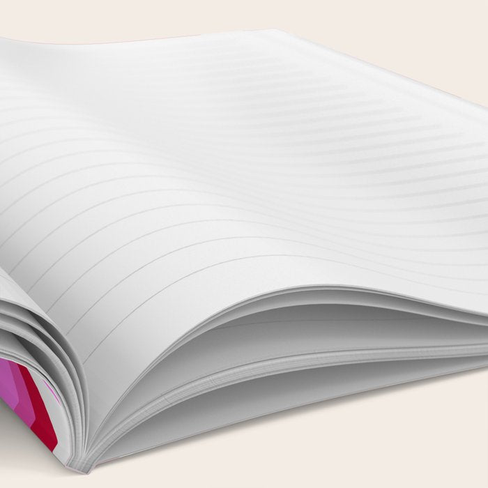 Wavy Stripes XVII - Y2K Pink and Red Notebook Gallery Image 2