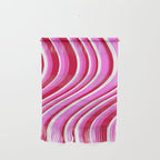 Wavy Stripes XVII - Y2K Pink and Red Wall Hanging Gallery Image 1