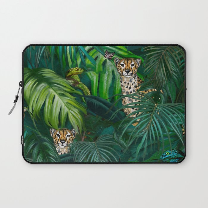 Jungle Cheetah Prints Laptop Sleeve Gallery Image 1