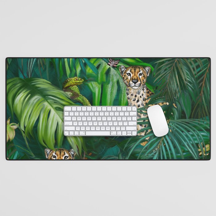 Jungle Cheetah Prints Desk Mat Gallery Image 1