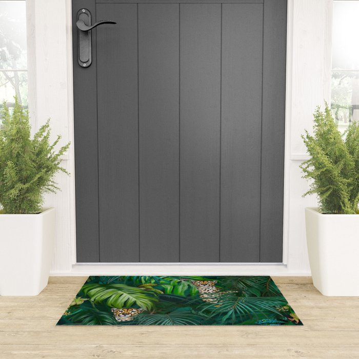 Jungle Cheetah Prints Welcome Mat Gallery Image 3