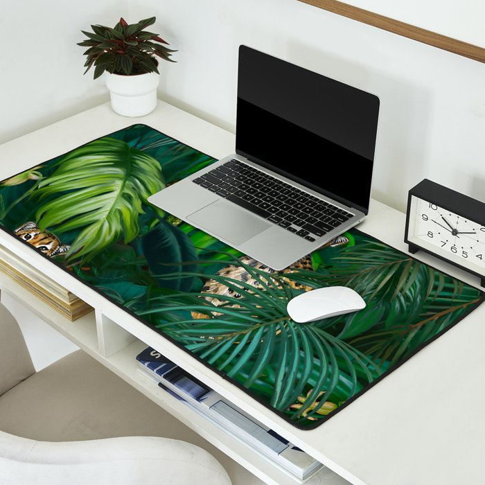 Jungle Cheetah Prints Desk Mat Gallery Image 2